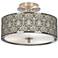 Damask Giclee Glow 14" Wide Ceiling Light