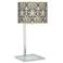 Damask Glass Inset Table Lamp
