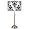Damask Shadow Giclee Brushed Nickel Table Lamp
