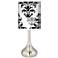 Damask Shadow Giclee Droplet Table Lamp