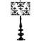 Damask Shadow Giclee Paley Black Table Lamp