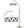 Damask Shadow Giclee Shade Arc Floor Lamp