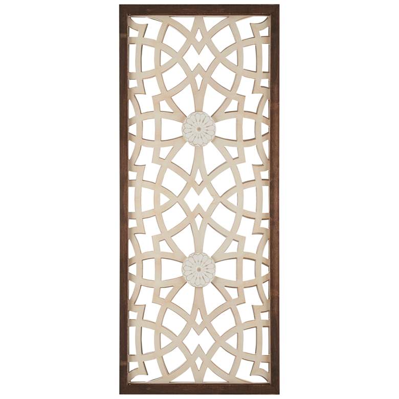 Image 2 Damask Wood Panel 37 3/4 inch High Wall Art