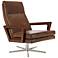 Damien Chocolate Swivel Arm Chair
