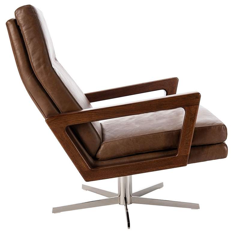 Damien Chocolate Swivel Arm Chair more views