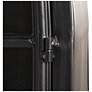 5_Damira 36" Wide Matte Black Metal Arched Curio Cabinet more views