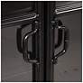 Damira 36" Wide Matte Black Metal Arched Curio Cabinet