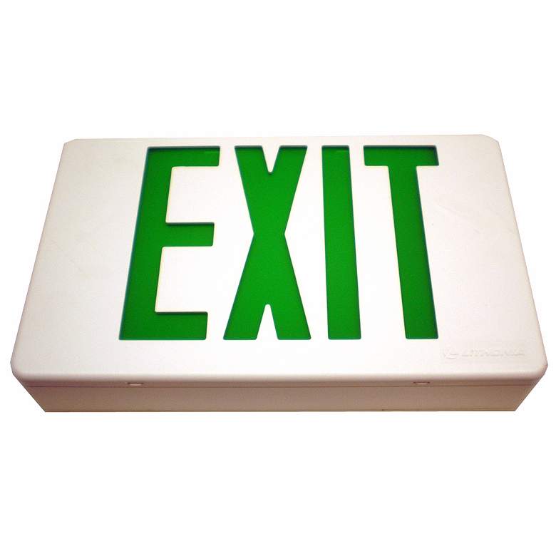 Image 1 Damp Location Green LED Exit Sign