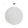 4_Dan Foley 12" x 12" Ivory Faux Fox Hair Circle Throw Pillow more views