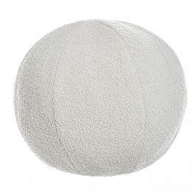 Image1 of Dan Foley 12" x 12" White Teddy Velvet Circle Throw Pillow