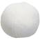 Dan Foley 12" x 12" White Teddy Velvet Circle Throw Pillow