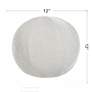 4_Dan Foley 12" x 12" White Teddy Velvet Circle Throw Pillow more views