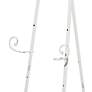 Dana 52"H White Iron Scrolled Adjustable Stand Floor Easel