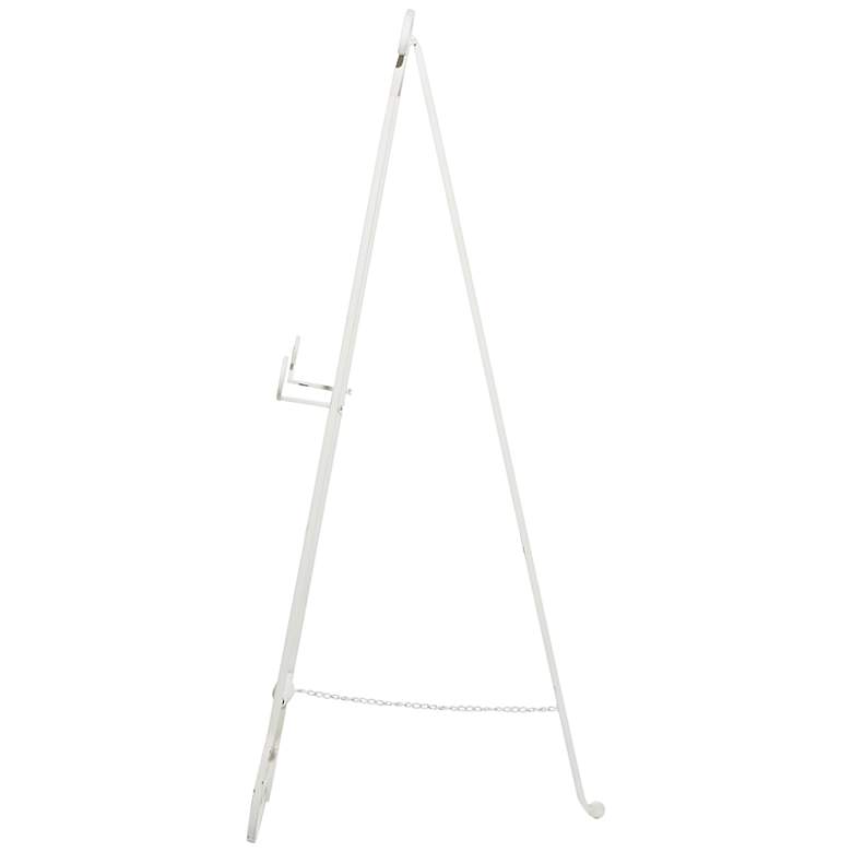 Image 4 Dana 52 inchH White Iron Scrolled Adjustable Stand Floor Easel more views