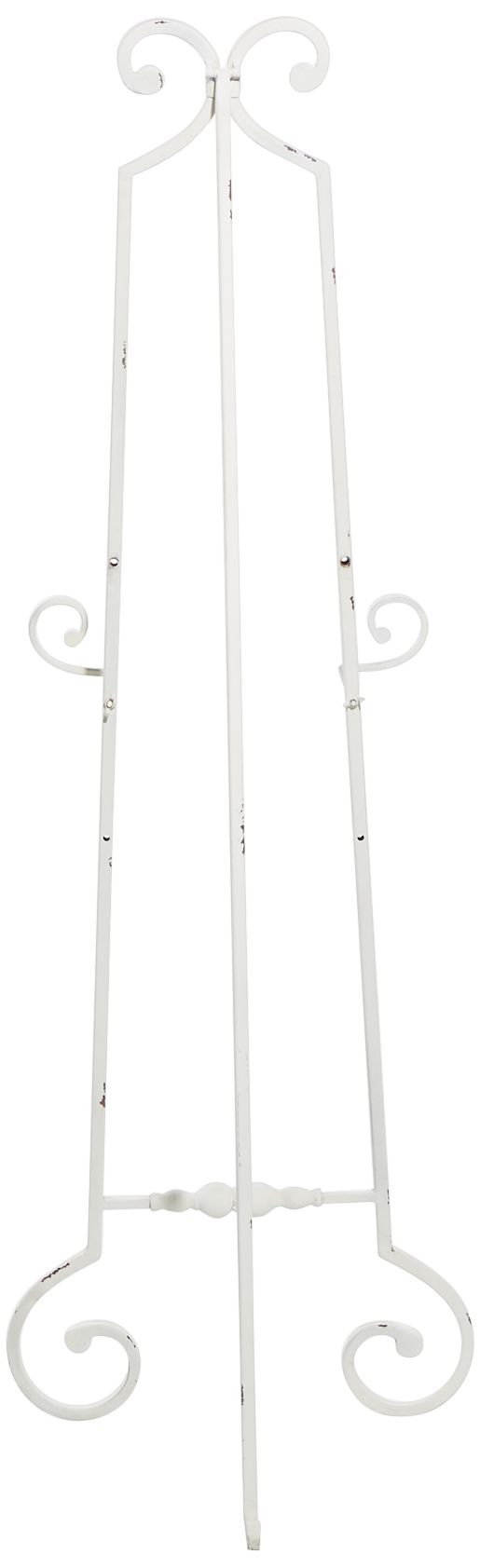 Image 5 Dana 52"H White Iron Scrolled Adjustable Stand Floor Easel more views