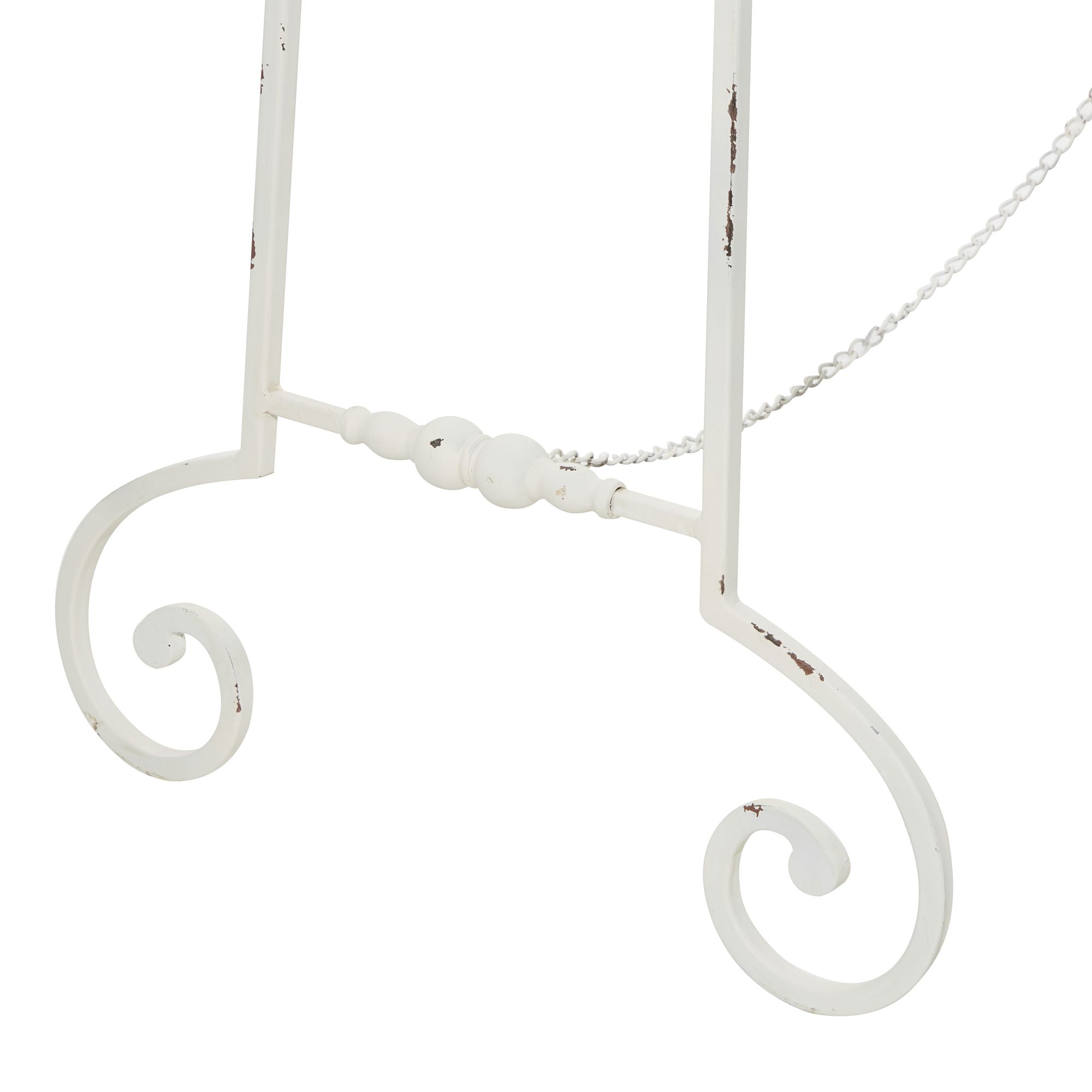 Image 2 Dana 61"H White Iron Scrolled Adjustable Stand Floor Easel more views