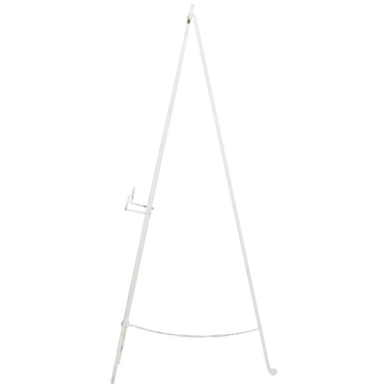 Image 4 Dana 61 inchH White Iron Scrolled Adjustable Stand Floor Easel more views