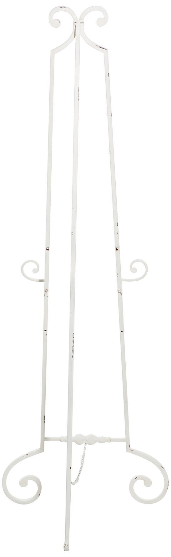 Image 5 Dana 61"H White Iron Scrolled Adjustable Stand Floor Easel more views
