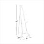 Dana 61"H White Iron Scrolled Adjustable Stand Floor Easel