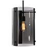 2_Dana 9 3/4" Wide Black Mini Pendant with Smoke Glass