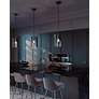 3_Dana 9 3/4" Wide Black Mini Pendant with Smoke Glass more views
