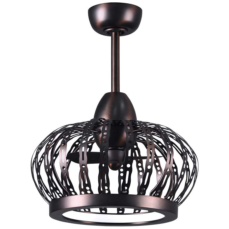 Image 1 Dana LED Brushed Bronze Ceiling Fan with Brushed Bronze Blades