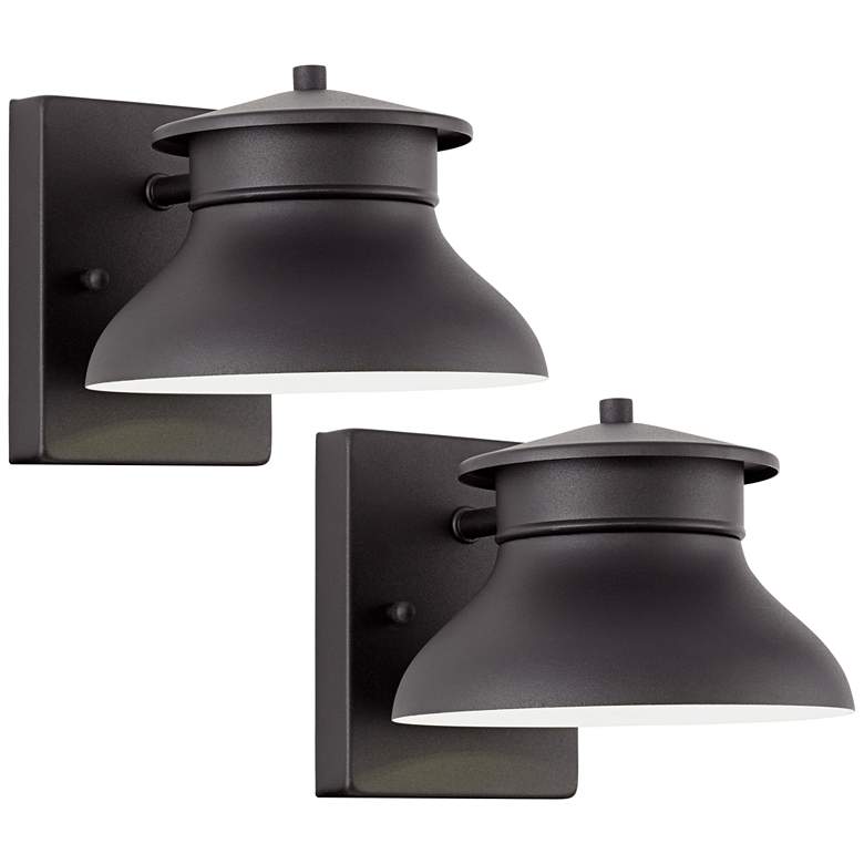 Image 2 Danbury 5 inch High Black LED Outdoor Barn Wall Lights Set of 2