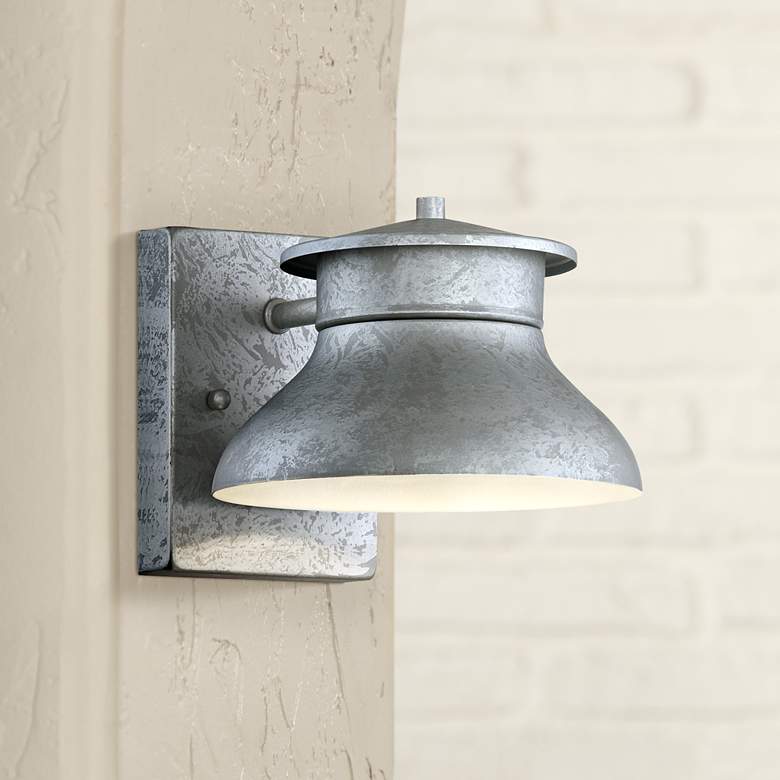 Image 1 Danbury 5" High Galvanized Steel LED Outdoor Wall Light