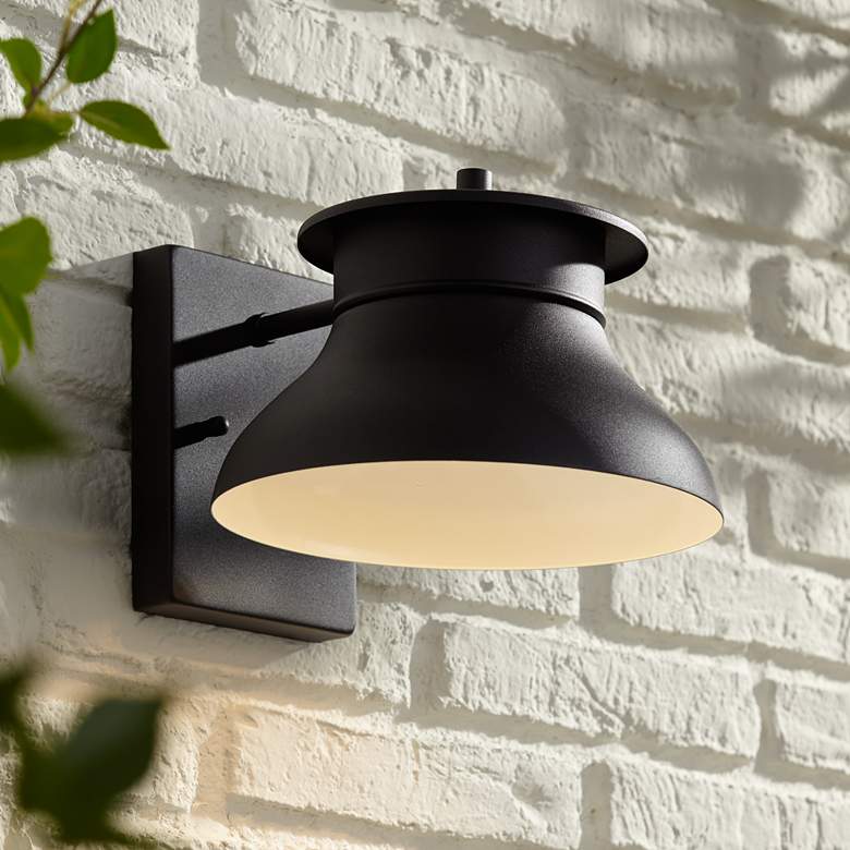 Image 1 Danbury 7 1/2" High Black Dark Sky LED Outdoor Wall Light