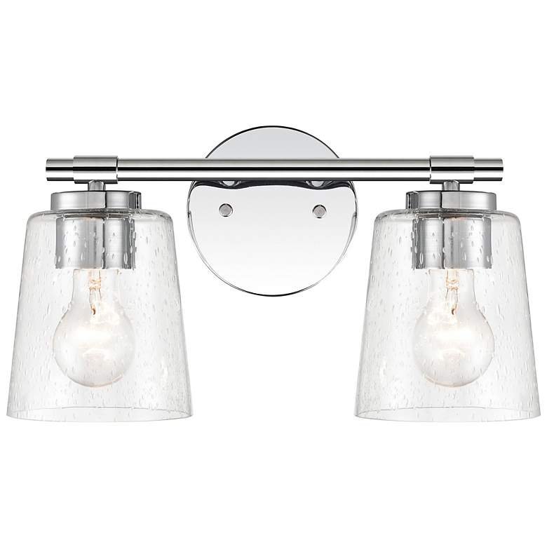Image 1 Danbury 8" High Chrome 2-Light Wall Sconce