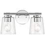 1_Danbury 8" High Chrome 2-Light Wall Sconce