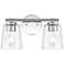Danbury 8" High Chrome 2-Light Wall Sconce