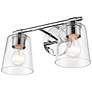 2_Danbury 8" High Chrome 2-Light Wall Sconce more views