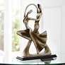 Dancing Couple 14 3/4" High Silver Finish Abstract Dance Sculpture in scene