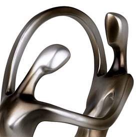 Image5 of Dancing Couple 14 3/4" High Silver Finish Abstract Dance Sculpture more views