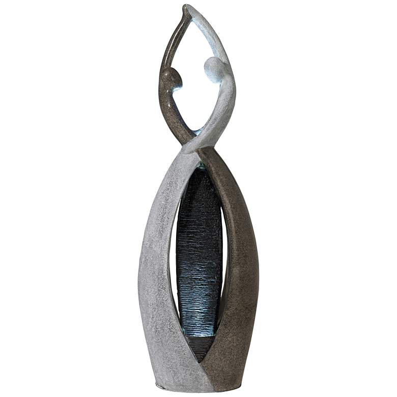 Image 3 Dancing Couple 57" High Modern Fountain with LED Light