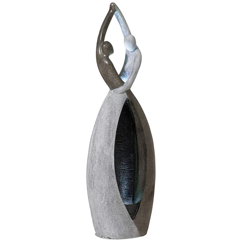 Image 6 Dancing Couple 57" High Modern Fountain with LED Light more views