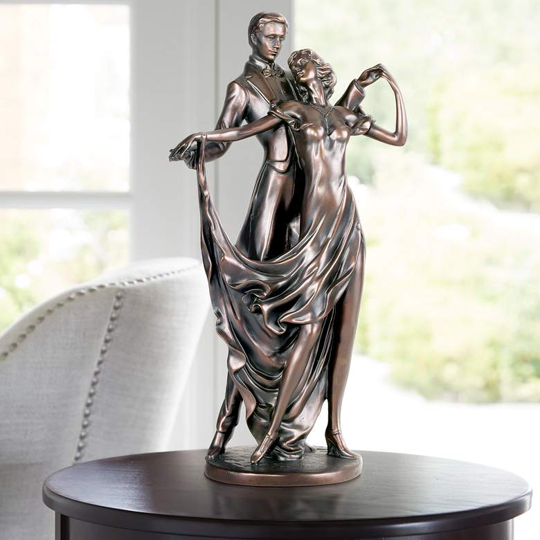Image 1 Dancing Lovers 13 1/2 inch High Accent Sculpture