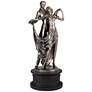 Dancing Lovers 13 1/2"H Sculpture With Black Round Riser