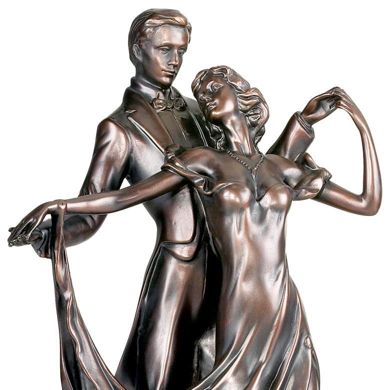 Image 2 Dancing Lovers 13 1/2 inchH Sculpture With Black Round Riser more views