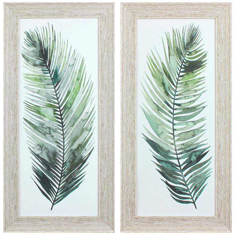 Image 3 Dancing Palm 34 inch High 2-Piece Printed Framed Wall Art Set