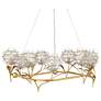 Thumbnail1 of Dandelion 38 1/2"W Gold And Silver Leaf 9-Light Chandelier