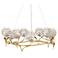 Dandelion 38 1/2"W Gold And Silver Leaf 9-Light Chandelier