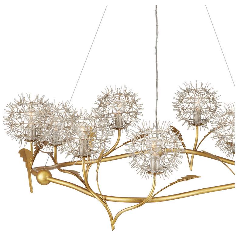 Image 3 Dandelion 38 1/2"W Gold And Silver Leaf 9-Light Chandelier more views