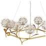 Thumbnail3 of Dandelion 38 1/2"W Gold And Silver Leaf 9-Light Chandelier more views