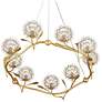 Thumbnail4 of Dandelion 38 1/2"W Gold And Silver Leaf 9-Light Chandelier more views