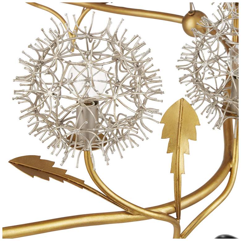 Image 5 Dandelion 38 1/2"W Gold And Silver Leaf 9-Light Chandelier more views