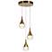 Dandelion 9 3/4" Wide Plating Brass LED Multi-Light Pendant