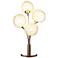 Dandelion Bloom Sand Chrome 4-Light Accent Table Lamp