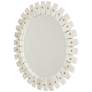 Dandridge  28 1/2" Wide White Marble and Brass Round Wall Mirror